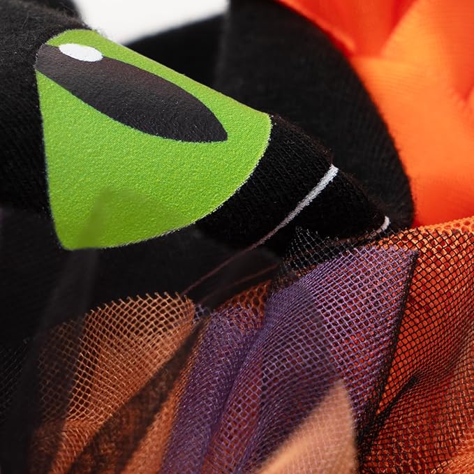 Fitwarm Halloween Cat Face Dog Dress, Funny Halloween Costumes for Small Dogs Girl, Pet Apparel, Black, Orange, Purple, Green, Large