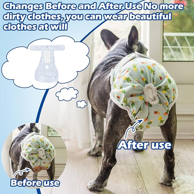 Disposable Dog Diaper Liners Booster Pads for Male and Female Dogs, Doggie Diaper Inserts fit Most Types of Dog Diapers - Pet Belly Bands and Male Wraps-S/M-80PCS