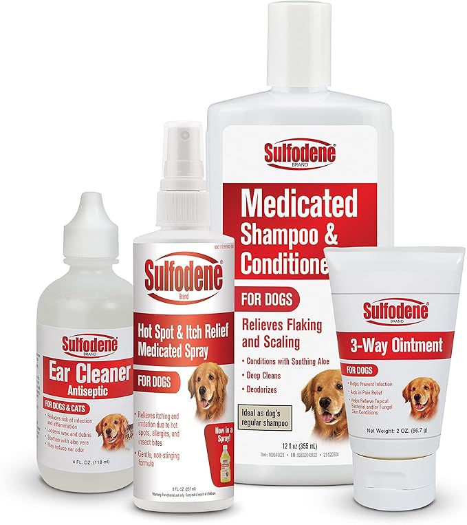 Sulfodene Hot Spot & Itch Relief Medicated Spray for Dog 8oz,(Pack of 2)
