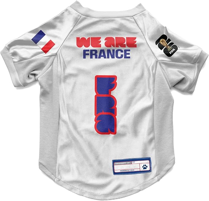 Littlearth Stretch Pet Jersey - Officially Licensed FIFA World Cup 2026 Teams, Sizes: X-Small to X-Large
