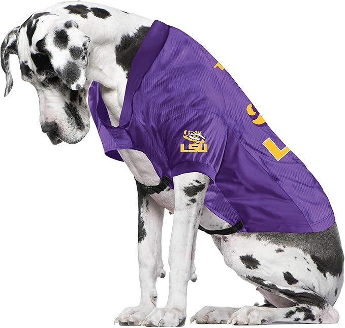 Littlearth NCAA LSU Tigers Stretch Pet Jersey, Team Color, Big Dog