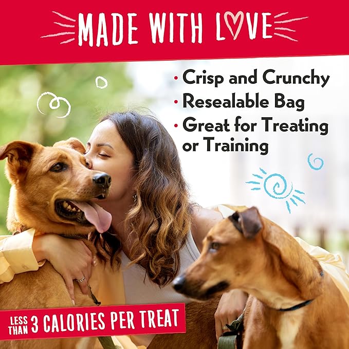 Charlee Bear Dog Training Treats for Small, Medium, or Large Pups, Crunchy Low Cal Dog Snack for Puppy Training, Made in USA (Chicken Soup & Garden Veggie) 16oz, 2 Pack