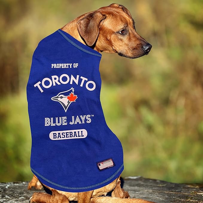 MLB Tee Shirt for Dogs & Cats - Toronto Blue Jays Dog T-Shirt, X-Small.