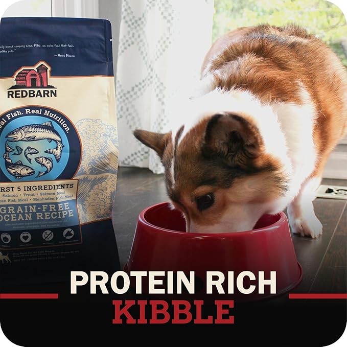 Redbarn Whole Grain Large Breed Dog Food Kibble - Beef & Lamb Recipe - Made in USA No Chicken Recipe with Functional Ingredients to Support Healthy Heart, Joints, Digestion, Skin & Coat - 15lb
