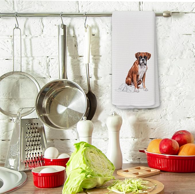 Funny Boxer Gifts Bathroom Hand Towels, Dog Bathroom Decor, Gifts for Boxer Lovers Dish Tea Towels, Kids Bath Room Washroom Toilet Decorative Hand Towel 16x24 Inch