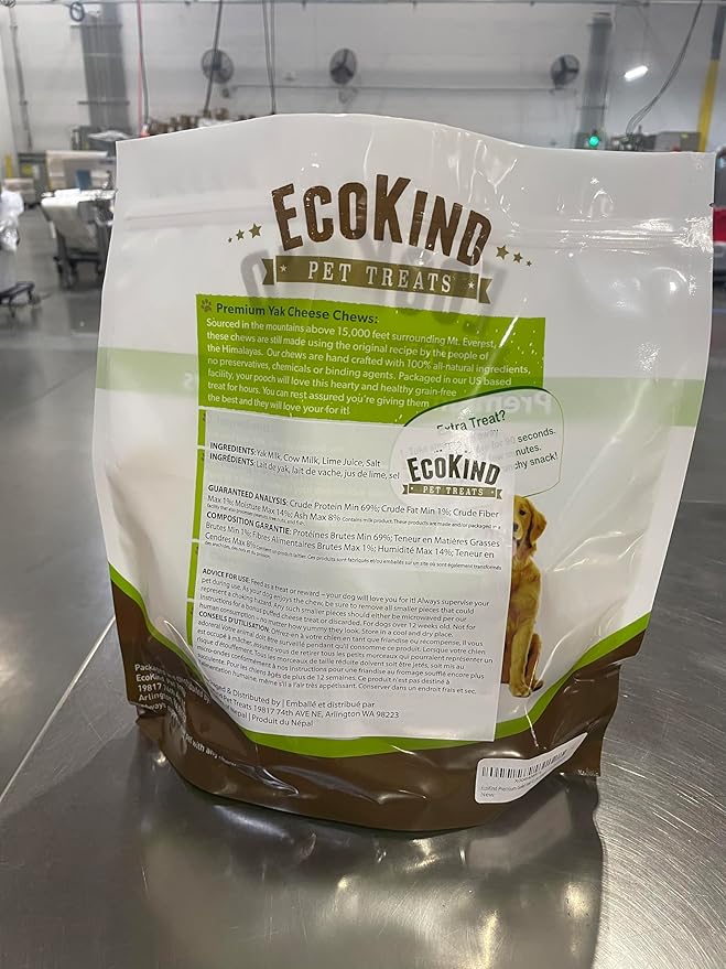 EcoKind Premium Gold Yak Cheese Himalayan Dog Chews, Healthy Dog Treats, Yak Chews for Small Dogs, All Natural, Long Lasting Dog Chew, High Protein Puppy Treat, Small - 70+ Chews (5 lbs)