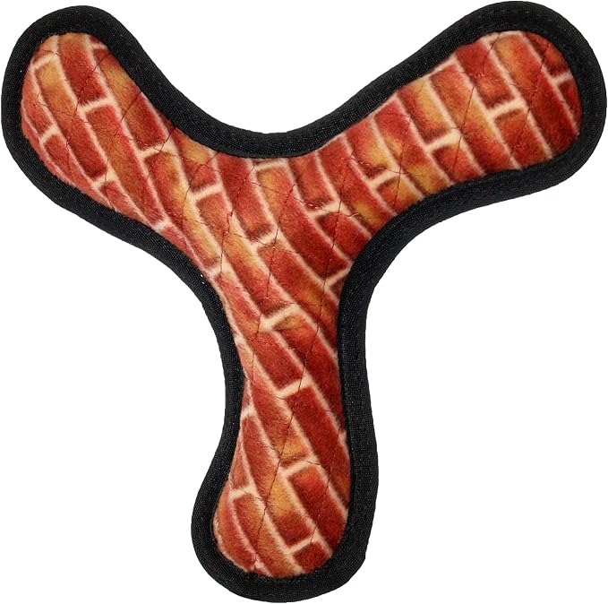 TUFFY - World's Tuffest Soft Dog Toy - MEGA -Multiple Layers. Made Durable, Strong & Tough. Interactive Play (Tug, Toss & Fetch). Machine Washable & Floats (Boomerang Brick, Large 2 Pack)