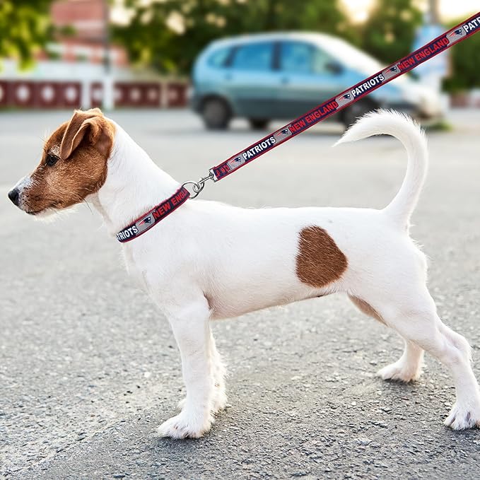 Pets First NFL New England Patriots Licensed PET COLLAR, Large - Heavy-Duty, Strong, and Durable Dog Collar. Available in 31 Football Teams and 4 Sizes