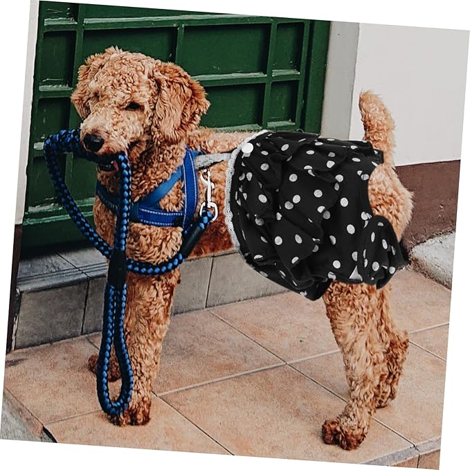 BESPORTBLE Female Dog Physiological Pant Pet Diaper for Heat and Incontinence Protection Washable Reusable Black XL Dog Pants to Prevent Mating and Maintain Cleanliness