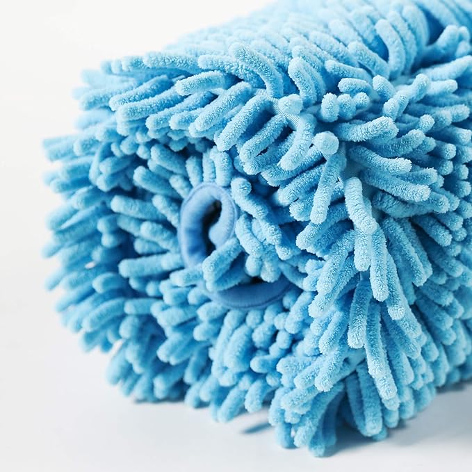 Patas Lague Absorbent Dog Towel for Drying Dogs Large, 35''x15'' Extra Large Microfiber Quick Drying Pet Bath Towel with Hand Pockets, Machine Washable Pet Shammy Blue