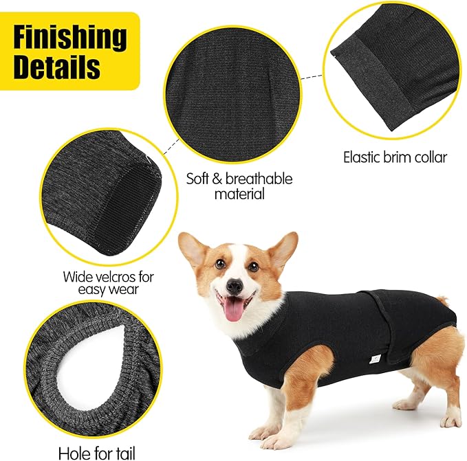 HEYWEAN Full Body Dog Diaper with a Puppy Nappies Physiological Dog Surgery Recovery Suit for Male Female Dogs