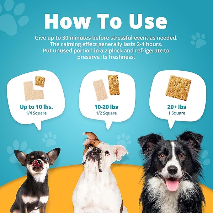 Heavenly Hounds Peanut Butter Chews - Anxiety Relief for Dogs - Natural Ingredients - No Hemp Calming Treats, 2 Oz - Pack of 12
