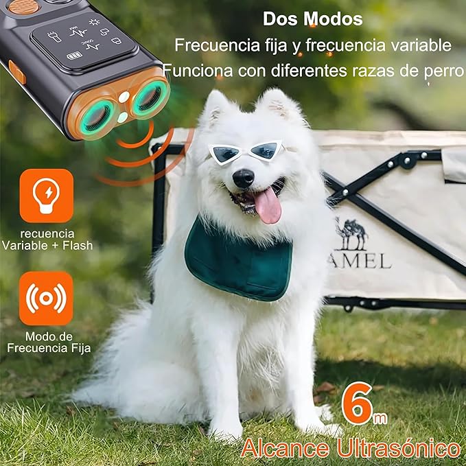 Dog Bark Deterrent Device, Ultrasonic Anti Barking, 4 Training Modes, 50FT Range, Safe Humane & Effective Handheld Dog Training Device for Indoor & Outdoor Use