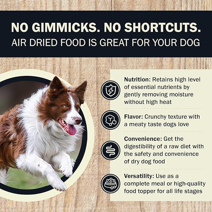 Redbarn Powerfood Air Dried Dog Food - 96% Chicken & Chicken Organs - High Protein Grain-Free Non-GMO Premium Dry Full Feed or Topper Made in USA with Omega 3 Salmon Oil Flaxseed - 2lb