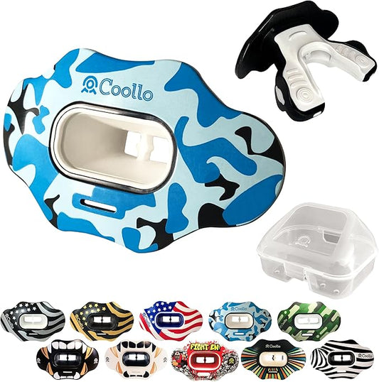 Football Mouth Guard Lip Guard MAXX/Might Football and High Impact Sports Lip Protector for Adults & Youth (Strap Included)