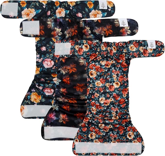 CuteBone Washable Dog Diapers Female No Tail Hole 3 Pack Reusable Doggie Period Training Pants for Docked-Tail Frenchie French Bulldog Boston Terrier Without Tail WWD33M