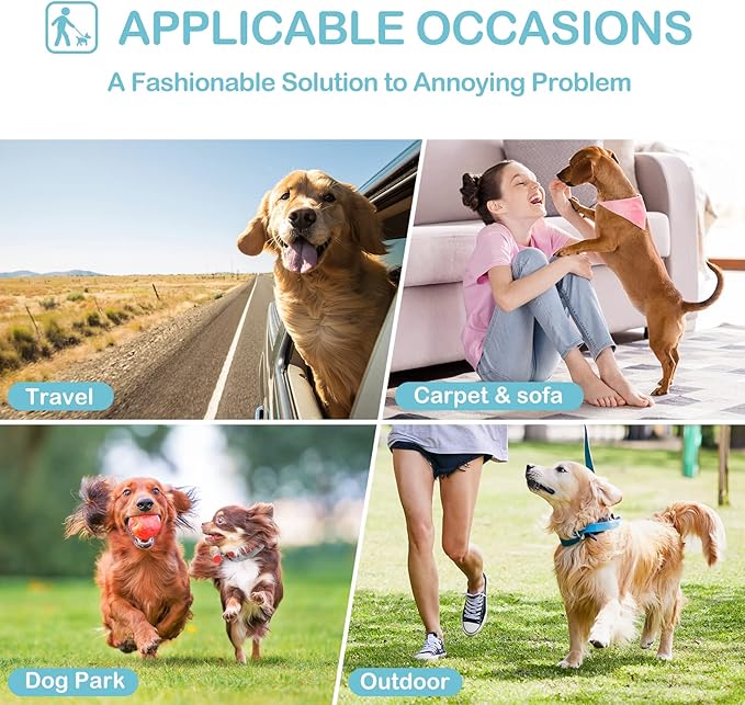 Avont 3 Pack Washable Female Dog Diapers, Reusable Period Diapers Cover for Girl Doggies Heat Cycle, Incontinence -Black/Green/Red Dot(XS)