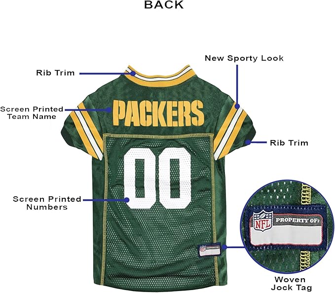 NFL GREEN BAY PACKERS DOG Jersey, Small