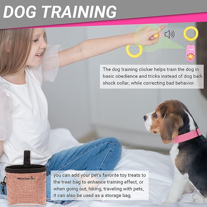 FLYSTAR Puppy Starter Kit for Small Dogs, 26 pcs Dog Supplies, Dog Toys, Collar & Leash, Training Clicker, Treat Bag, Poop Waste Bag with Dispenser, Blanket, Grooming Glove, Bowls, Toothbrush, etc