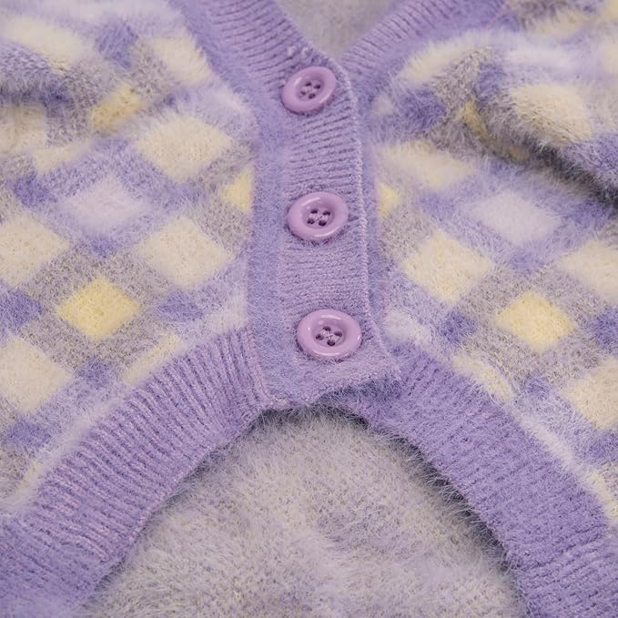 Dog Sweater, Sweaters for Small Dogs, Warm Soft Pet Clothes for Puppy, Medium Large Cat, Dogs Girl or Boy, Dog Shirt for Winter Christmas (Purple, Medium)