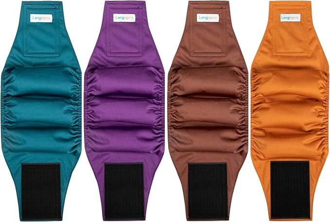Male Dogs Diapers Belly Bands(4Pack), Washable Reusable Male Boy Doggy Wraps Panties for Doggie Puppy Pooping Potty Training Incontinence Marking Pañal para Perro Small