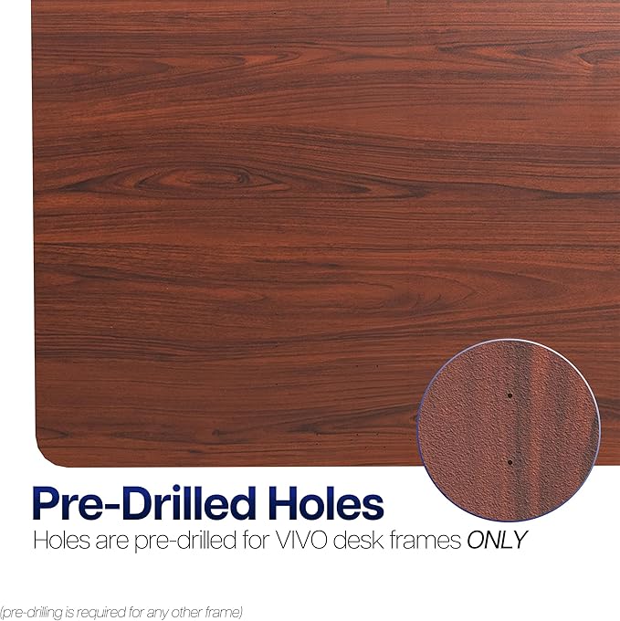VIVO Dark Walnut Universal 71 x 30 inch Solid One-Piece Table Top for Standard and Sit to Stand Height Adjustable Home and Office Desk Frames, DESK-TOP71D