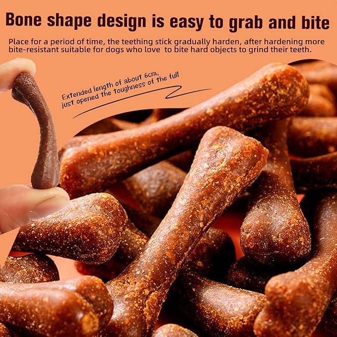 Dental Chew Bone Sticks for Dogs - Beef Flavor Teeth Cleaning Treats, Chew Toy for Small to Medium Dogs, Healthy Teeth Cleaning Treats (S, Chicken)