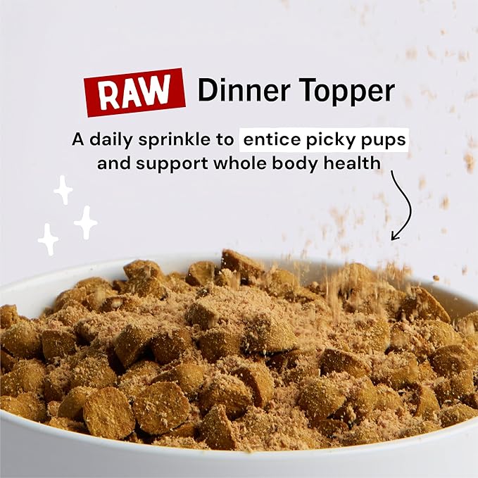Stella & Chewy's Freeze-Dried Raw Marie's Magical Dinner Dust - Premium Duck & Turkey Dog Food Topper with Organic Fruits & Vegetables - Perfect for Picky Eaters - 7oz