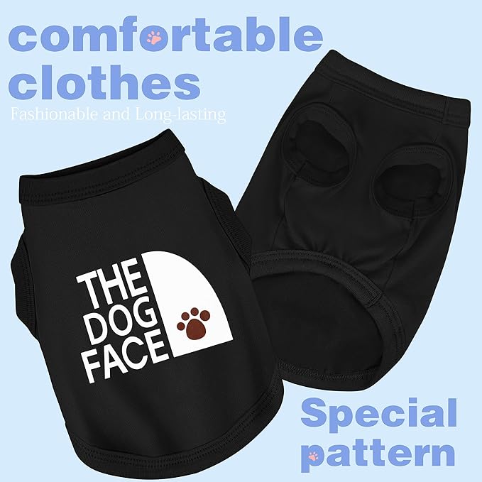 Comfortable and Breathable Dog Shirt: Soft, Lightweight Cotton Dog Clothes with 'The Dog Face' Print, Perfect for Everyday Wear, Small and Medium Breeds - Personality Canine Attire Pink XS
