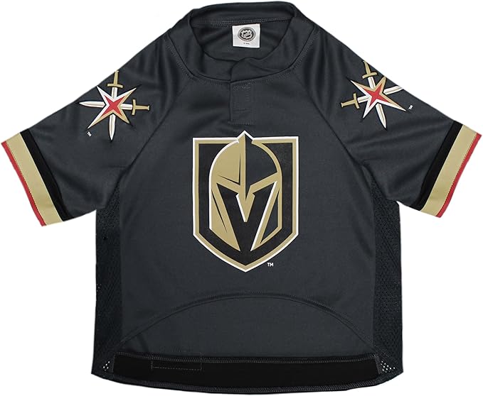 NHL Las Vegas Golden Knights Jersey for Dogs & Cats, Medium. - Let Your Pet Be A Real NHL Fan!