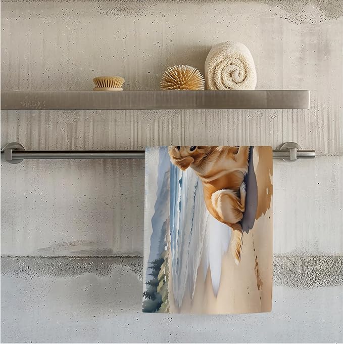 Golden Retriever Beach Towel, Golden Retriever Gifts Pool Towels, Dog Sand Towel Large Bath Towels Gifts for Women Men, Giftfor DogGolden Retriever Lovers, 29x60in