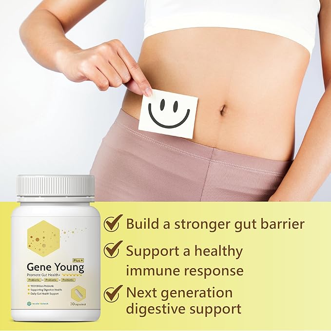 Synbiotic Gut Health Supplement, 30 Capsules – 3-in-1 Probiotic + Prebiotic + Postbiotic, D-Lactate Free – Supports Digestion, Gut Detox, Gastritis Treatment & IBS Relief for Men