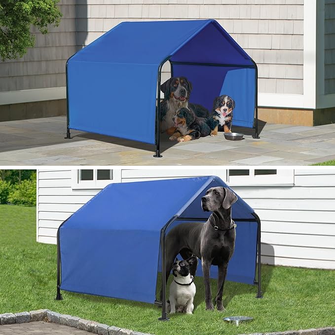 ShelterLogic 5' Outdoor Pet Shade, Versatile Pet Canopy Tent for Medium to Large-Breed Dogs, Cats, Small Animals and Livestock, Blue