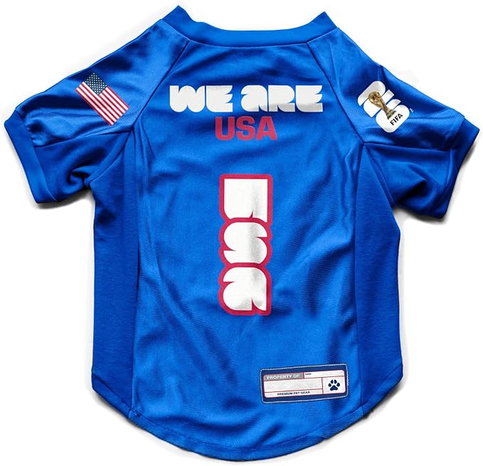 Littlearth Stretch Pet Jersey - Officially Licensed FIFA World Cup 2026 Teams, Sizes: X-Small to X-Large