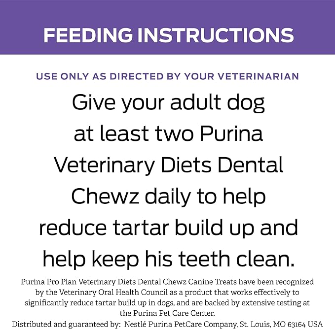 Pro Plan Veterinary Diets Dental Chewz Dog, 5 oz | Treats | Box | Pack of 2