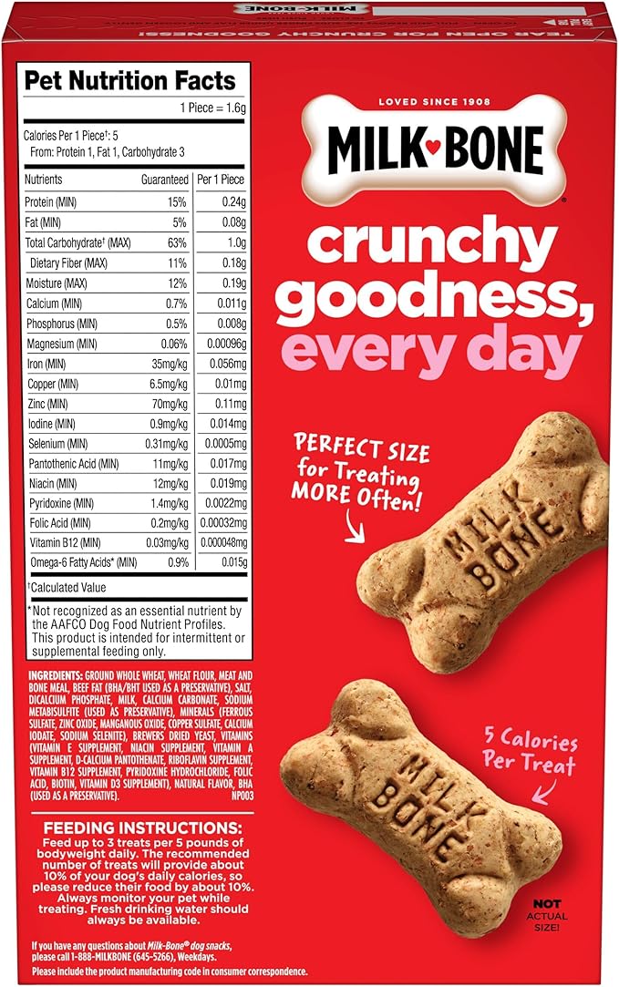 Milk-Bone Mini’s Original Biscuits, Mini Dog Treats, 15 Oz. Boxes (Pack of 6)