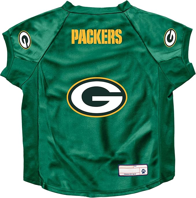 Littlearth NFL Green Bay Packers Stretch Pet Jersey, Team Color, Big Dog