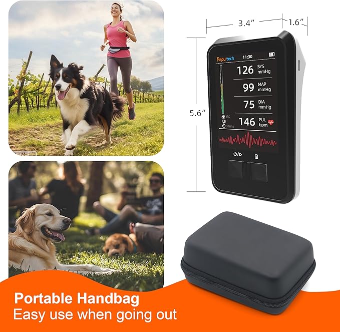 Veterinary Blood Pressure Monitor for Dogs Cats,Rechargeable Animal BP Monitor for Family Clinic Use,3.5inch Display &1000 Data Memory,Accurate Results & Easy to Use (5 Cuffs Set)