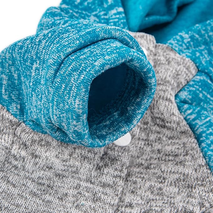 Dog Sweater, Dog Sweaters for Small Dogs, 2, 3 Pack Warm Soft Pet Clothes for Puppy, Medium Large Cat, Dogs Girl or Boy, Dog Shirt for Winter Christmas (Hoodie Grey,Navy+Grey,Blue, X-Small)
