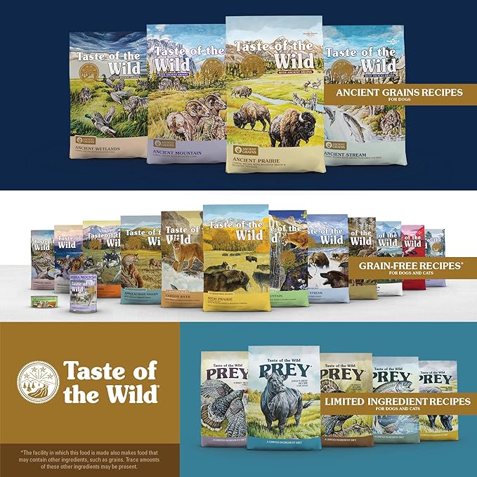 Taste of the Wild Sierra Mountain Grain-Free Canine Recipe with Roasted Lamb Dry Dog Food for All Life Stages, Made with High Protein from Real Lamb and Guaranteed Nutrients and Probiotics 28lb