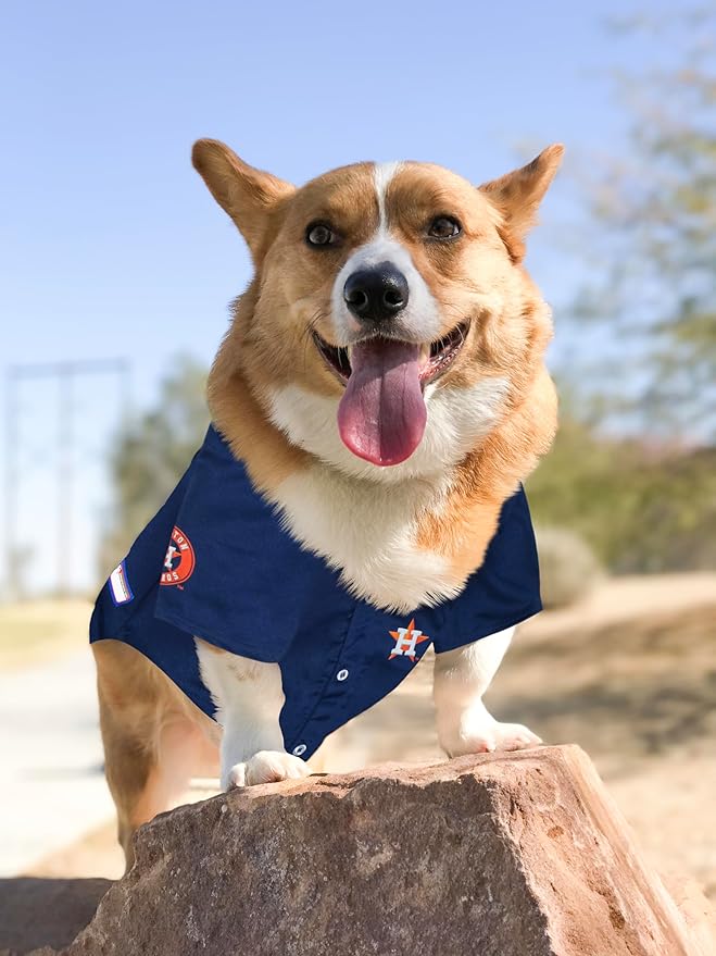 Official MLB Houston Astros Pet Jersey for Dogs & Cats, Size X-Large - Stylish Baseball Jersey for Your Furry Fan- Show Off Team Spirit with The Perfect Fan Apparel Gear for Pet, Dog & Cat