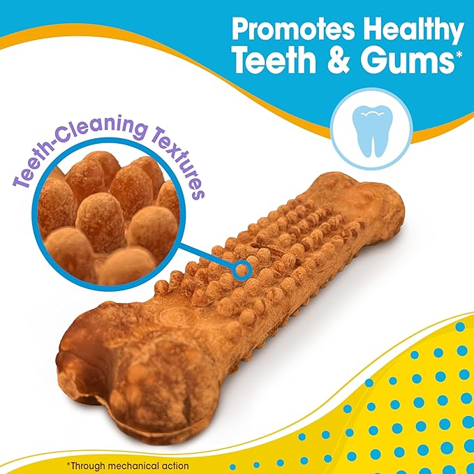 Nylabone Nubz Natural Dog Chew Treats for Puppies, Long Lasting Dog Bones Made in USA, Puppy Training Treats, Turkey & Sweet Potato Flavor, for Puppies Up to 25 lbs. (28 Count)