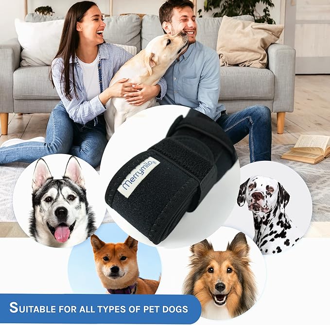 Dog Knee Brace for Hind & Rear Legs – Canine Leg Support for ACL, CCL, and Cruciate Ligament Injuries, Arthritis, and Post-Surgery Recovery – Adjustable, Durable, Black, Size M(7.2'-10.2')