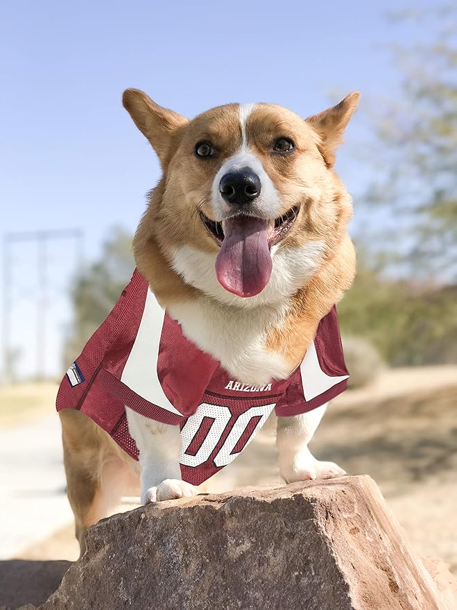 Pets First NFL Arizona Cardinals Dog Jersey, Size X-Large, Football Shirt Costume for Pet, Dog Sports T-Shirt, NFL Team Clothing for Cats, Licensed Pet Apparel Available in 7 Sizes and 32 Teams