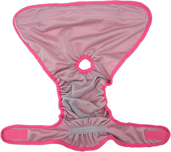 Dog Physiological Pants – Premium Polyester Underwear for Female Dogs | Adjustable & Comfortable Sanitary Diaper | Pink M, Suitable for (S)