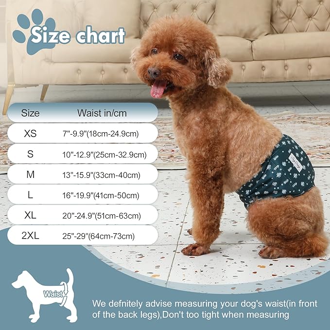 Reusable Dog Belly Bands for Male Dogs Diapers,5 Pack Premium Washable Dog Diapers Male Puppy Nappies Wrap,XS