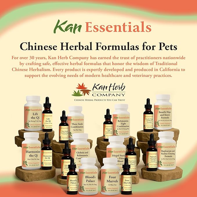 Kan Herb Company Rehmannia Eight Combination – Traditional Chinese Herbal Blend for Dogs & Cats to Support Kidney Health, Vitality, & Hormonal Balance, Herbal Supplement Tablets for Pets, 120 Tablets