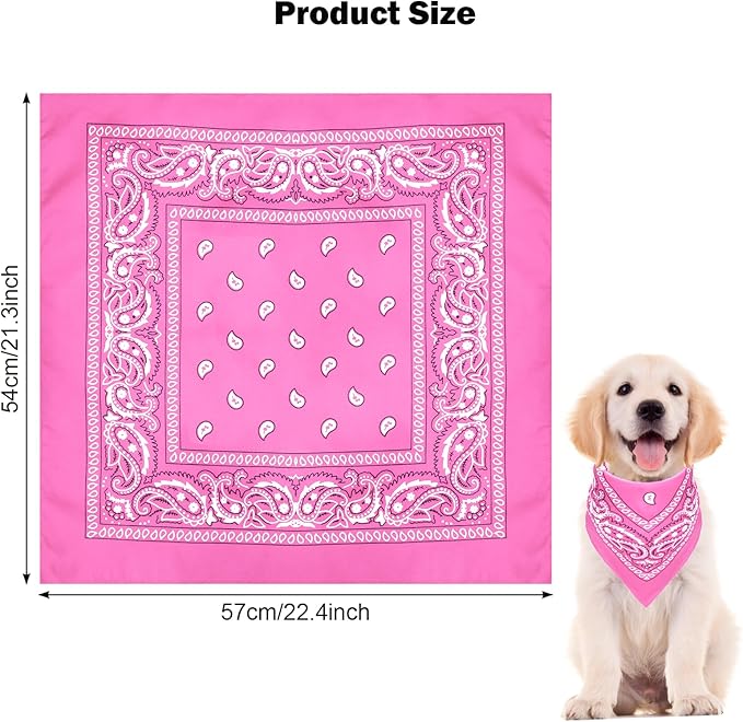 Fumwase Pet Cowboy Costume Halloween Costumes for Dogs Cat Puppy Hats with Bandana Scarf Cowboy Costume Accessories Dog Cat for Party Festival and Daily Wearing (Pink hat + Pink, Large)