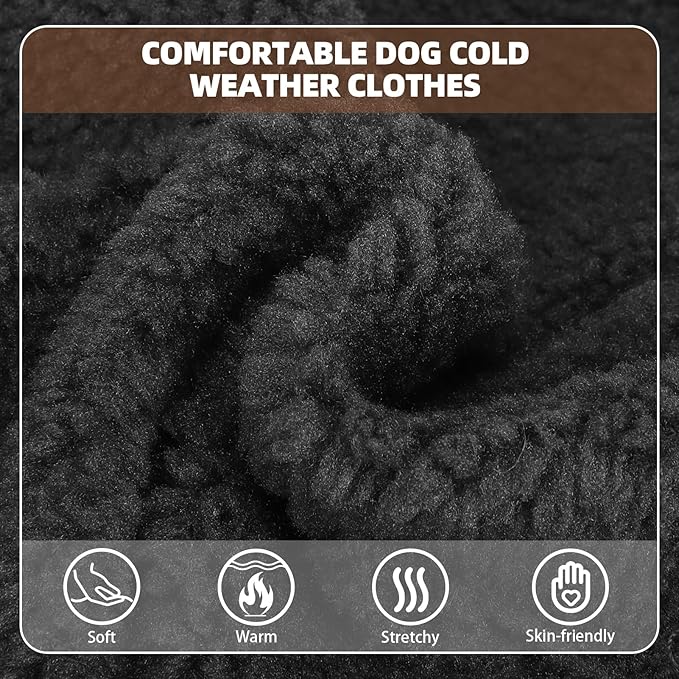 PUPTECK Dog Hoodie Puppy Sweatshirt Warm Dog Sweater Winter Clothes Cold Weather Coats for Small Medium Large Dogs, Grey, L