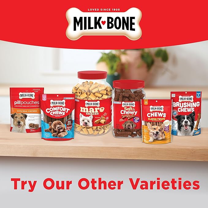 Milk-Bone Dog Treats, Flavor Snacks, 24 Ounce | Small Biscuits | Crunchy Texture | Reduces Tartar | Pack of 2